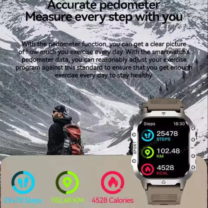 2026 New Rugged Military GPS Smart Watch Men Bluetooth Call Health Monitoring Sports 5ATM Waterproof Smartwatches Man Pk HT30