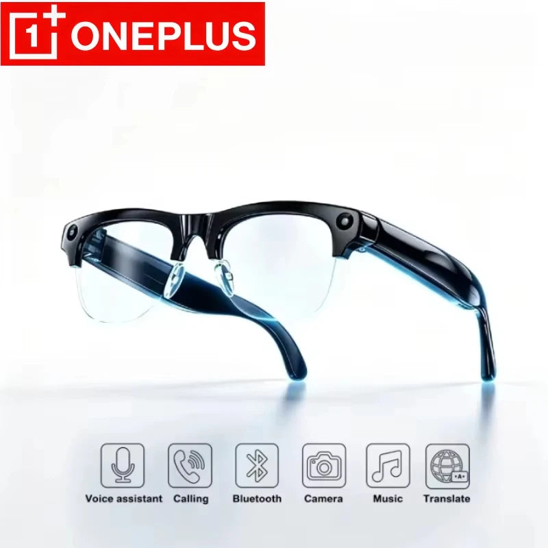 OnePlus Smart Glasses 800W Pixel 4KHDCamera Remote Control Touch Voice Translation Bluetooth Call Video Recording Music Sunglass