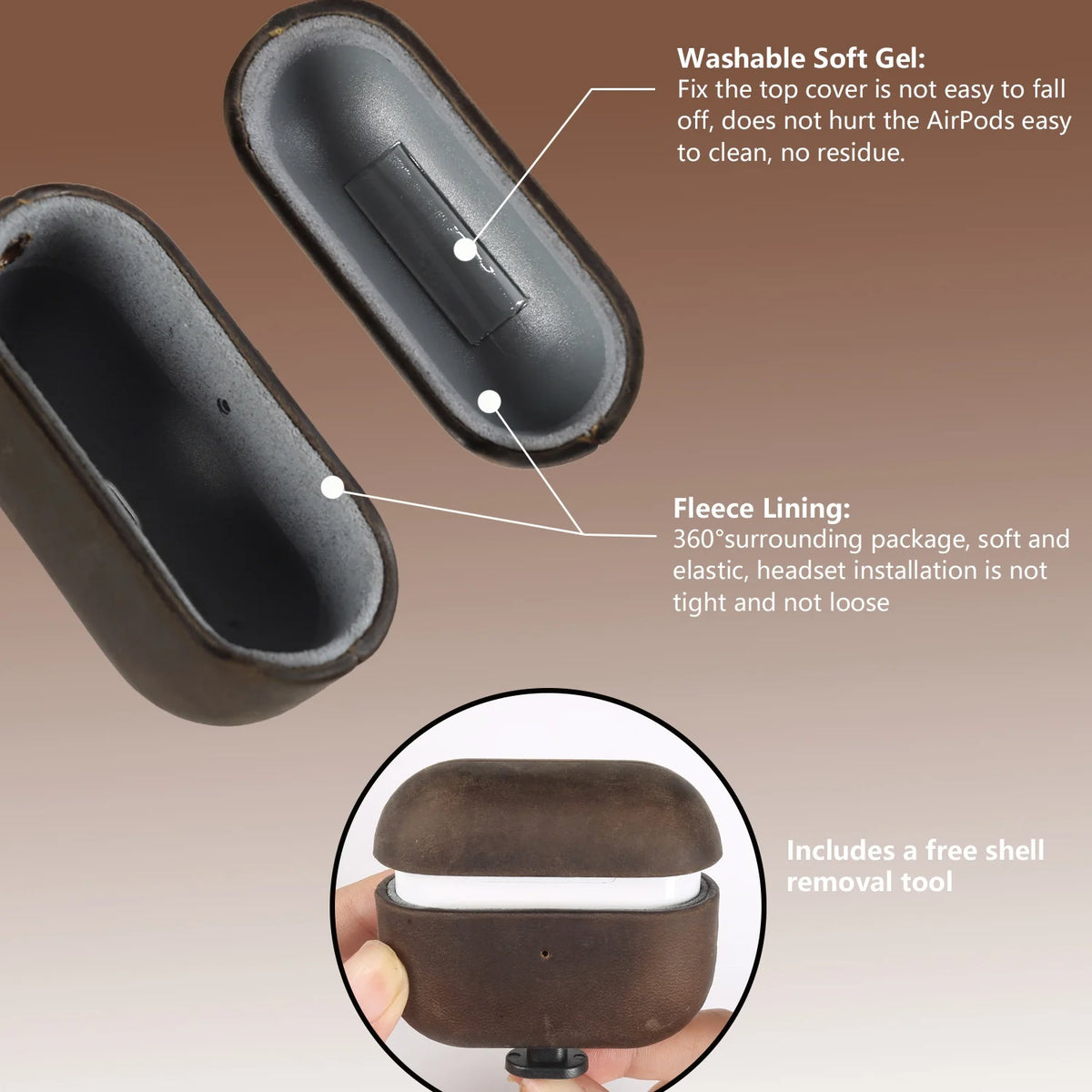 Crazy Horse Genuine Leather Case For Airpods Pro 3 Cases Airpods 5 3 4 Handmade Wireless Bluetooth Earphone Box Protective Shell