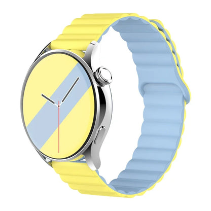 Magnetic Loop For Samsung Galaxy watch 7/6/5 pro/4/Classic/active 2 20mm 22mm band Silicone link bracelet huawei GT 2-3-4 strap