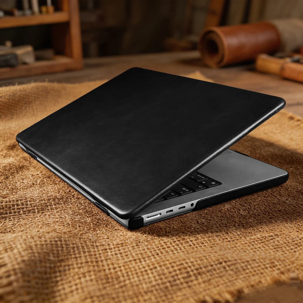 Laptop Genuine Leather Case for Macbook Air 15 A3448 M5 Pro 16 A3428 A3429 Pro 14 A3426 A3427 Air 13 A3449 M5 2026 Cover Cases
