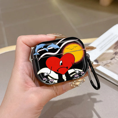 Singer B-Bad B-Bunny Translucent Silicone Case for Airpods 4 3 Pro 2 1 Wireless earphone Headphone Pro2 Protective Covers