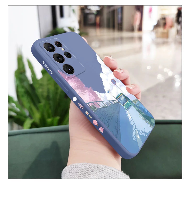 Tranquil Scenery Phone Case For Samsung Galaxy S25 FE S24 S23 S22 S21 S20 Ultra Plus S10 10E Note 20 ultra 10 9 Plus Cover