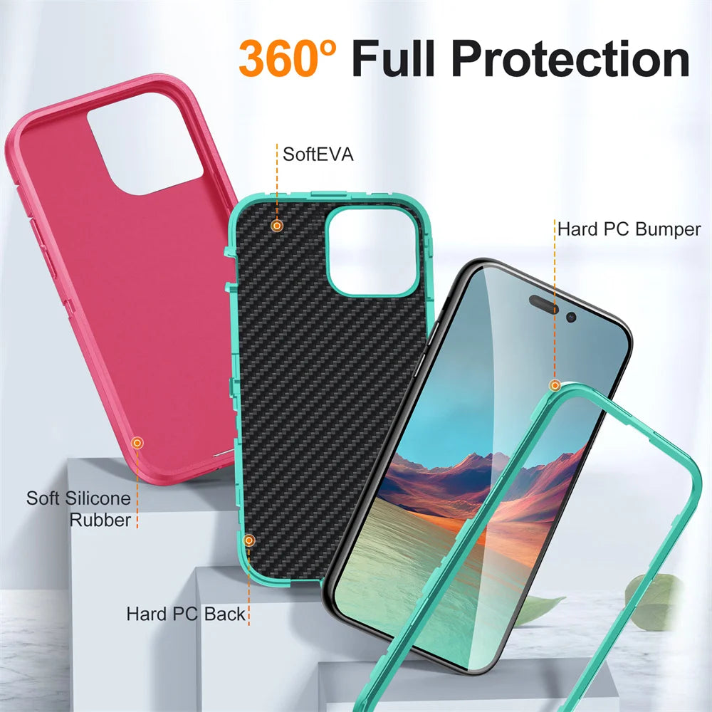 for iPhone SE 2022 6 7 8 Plus X Case [Military Grade Drop Protection][Non-Slip] Full Body Heavy Duty Shockproof Phone Case Cover
