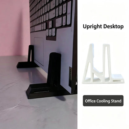 Laptop Vertical Stand Dual‑Use Desktop Holder With Anti‑Slip Strip For Laptop Tablet Phone Space‑Saving Upright Support Bracket