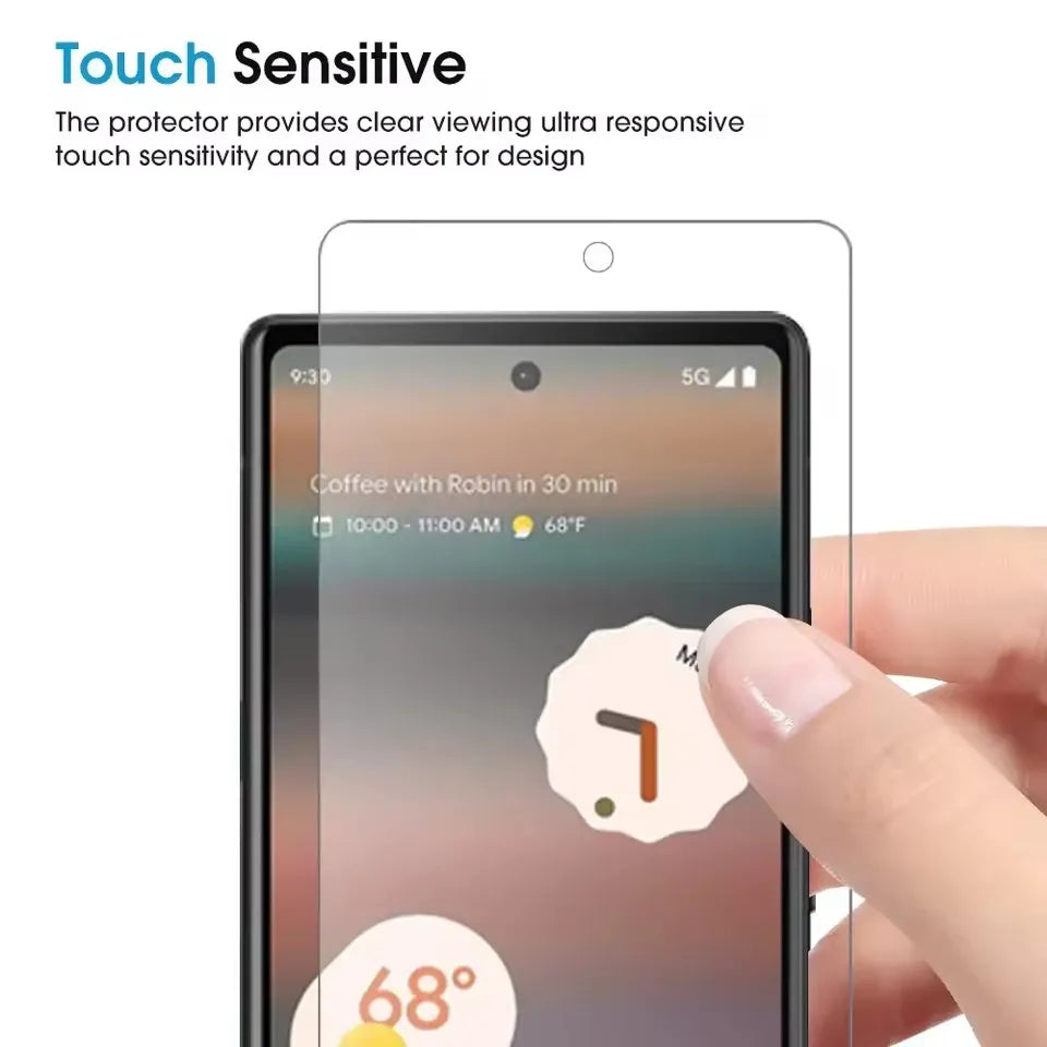 3PCS Tempered Glass for Google Pixel 9 8 Pro 9A 8A 7 7A 6 6A 9H Protective Transparent Screen Protector Film Glass