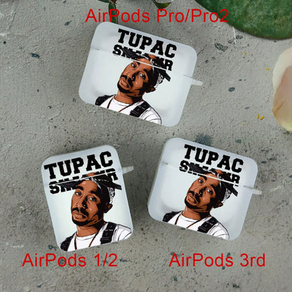 Rapper 2Pac Tupac Shakur Earphone Case for Airpods 3 3rd 4 4th Wireless Headphone Cover Air Pods Pro 3 2 1 Shockproof Fundas