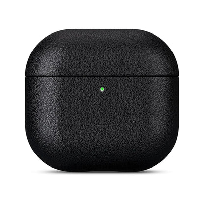 Genuine Leather Case for AirPods 4 Luxury Real Skin Protective Cover for AirPods 4 Black Brown Coffee Color