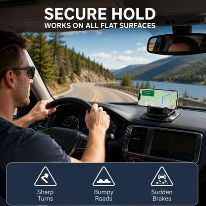 Car Dashboard Phone Holder Anti Slip Silicone Pad 360 Degree Rotation Head Up GPS Navigation Bracket Auto Accessories
