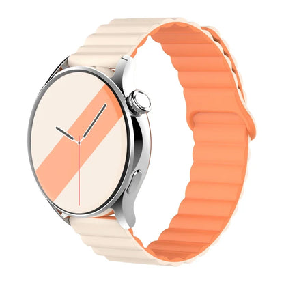 Magnetic Loop For Samsung Galaxy watch 7/6/5 pro/4/Classic/active 2 20mm 22mm band Silicone link bracelet huawei GT 2-3-4 strap