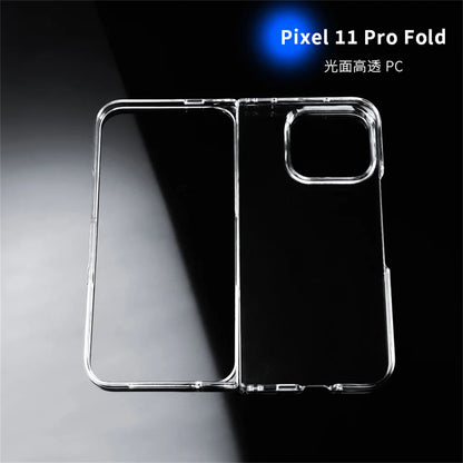 Hard PC Transparent Phone Case For Google Pixel 9 10 11 Pro Fold Front Back Clear Bumper  Shockproof Protective Cover Funda Etui