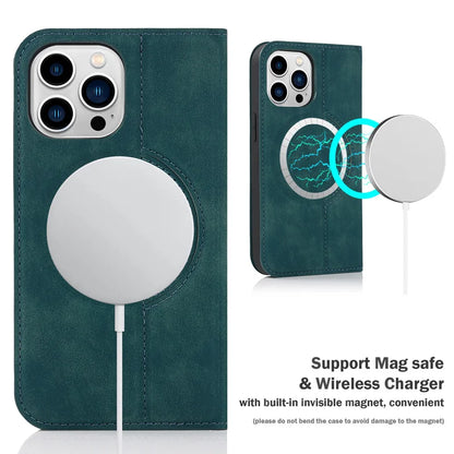 For Magsafe Wallet Leather Flip Case For iPhone 12 13 14 15 16 Pro Max mini Magnetic Wireless Charging Book Folio Cover