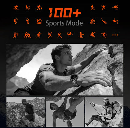 LIGE TANK Ultra 1400mAh Battery Military Smart Watch 10ATM Waterproof Heart Rate Flashlight Sports Bracelet Smartwatch Men Lady