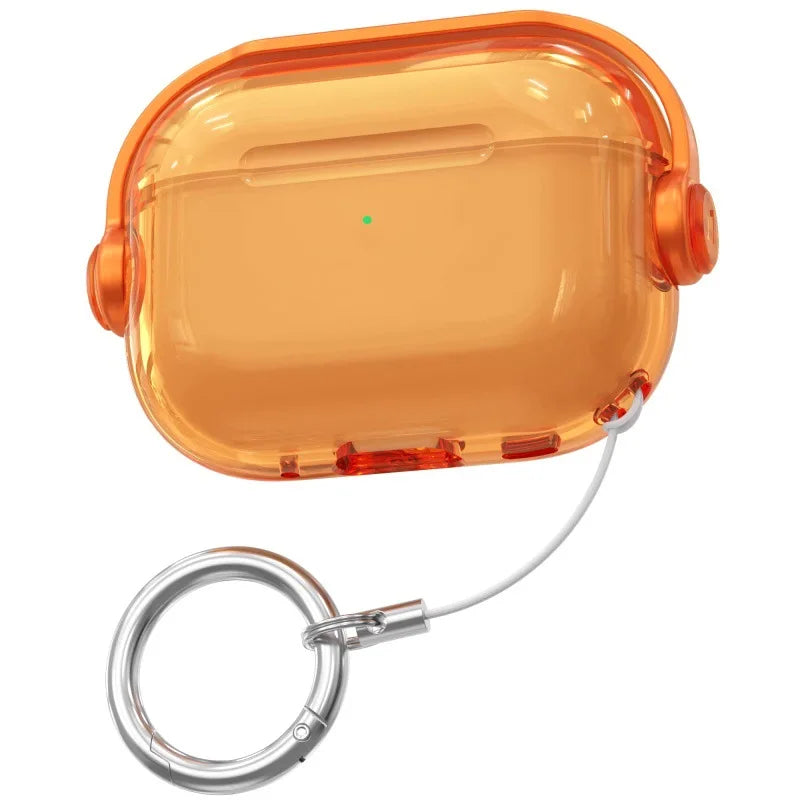 For AirPod Pro3 Case With Lock Shockproof Protective Cover with Cleaner Kit For Airpod 4 Case For AirPods Pro 3 Phone Stand Case