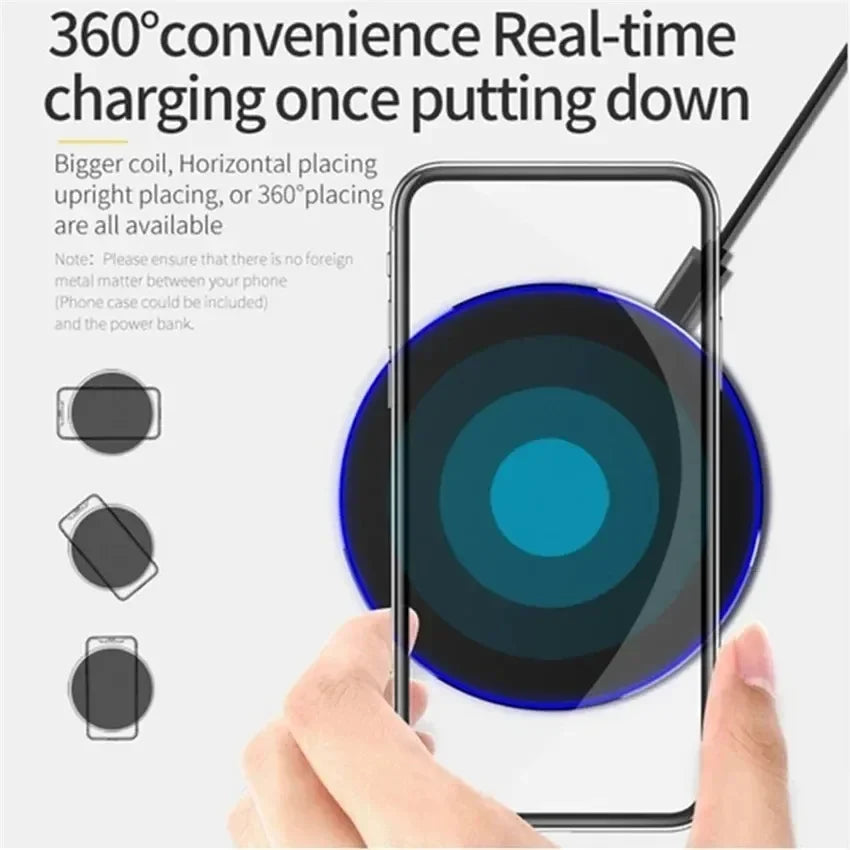 15W Wireless Charger Pad Stand For iPhone 15 14 13 Pro Max Samsung S24 Xiaomi Phone Charger Induction Fast Charging Dock Station