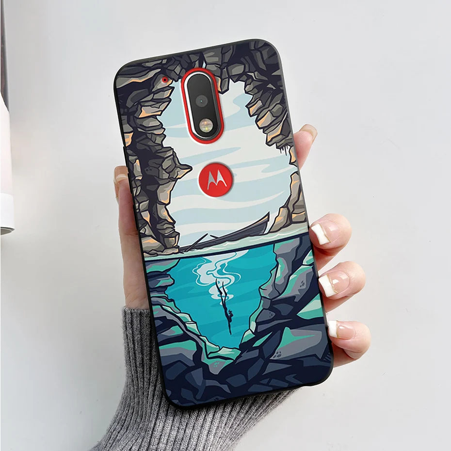 Case for Motorola Moto G4 / Moto G4 Plus / Moto G4 Play Back Cover Fashion Marble Silicone Soft TPU Protective Phone Cases Coque