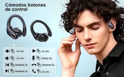 Bluetooth 5.4 TWS Earbuds 75Hrs with Charging Case,IPX7 Waterproof Sport Earphones with Mic,Wireless Noise Cancelling Headphones