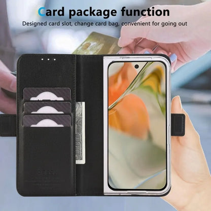 For Google Pixel 11 Pro Fold Case PU Leather Pattern Flip All Inclusive Phone Cover Fingerprint-Resistant Shockproof Bumper