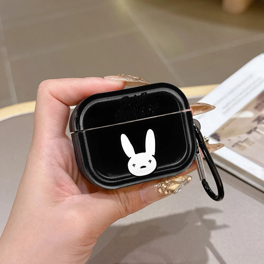 Singer B-Bad B-Bunny Translucent Silicone Case for Airpods 4 3 Pro 2 1 Wireless earphone Headphone Pro2 Protective Covers