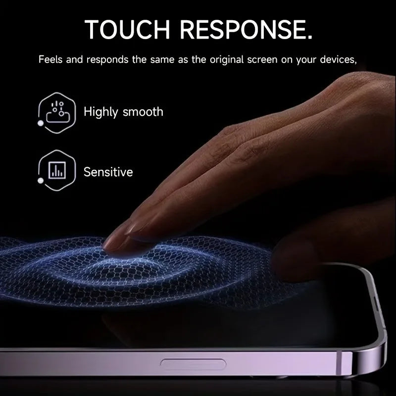 5Pack Tempered Glass Screen Protector For IPhone 16 15 14 13 12 11 Pro Max Plus XR XS Max Privacy Screen Protector Glass