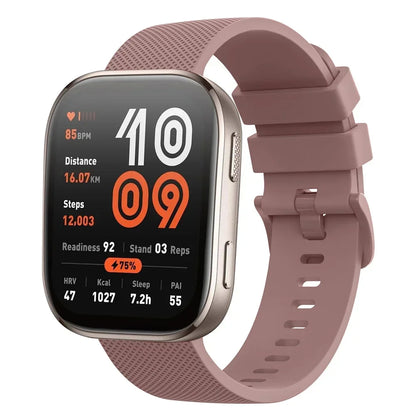 18mm/20mm/22mm Silicone straps For Amazfit GTS 4/3/2/2e/4 Mini/GTR 4/3/3 Pro/2/2e Sport Bracelet Amazfit bip 6-5-3/u/s/pro band
