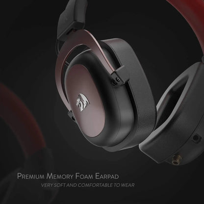 Redragon H510 Zeus Wired Gaming Headset - 7.1 Surround Sound - Memory Foam Ear Pads - 53MM Drivers  Detachable Microphone