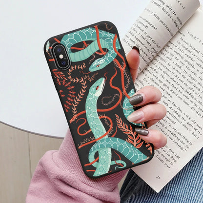 Flowers Funda For Phone Case iPhone X XS MAX XR Capa Soft Silicone Cute Cat Bear Back Cover For iPhone XR Bumper Women Anti-Fall