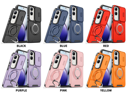 For Vivo V40 SE 80W Case Vivo V40 lite 4G 5G IDN Cover Y200 Magnetic Ring Armor Camera Lens Case Magsafe Wireless Charge Cover