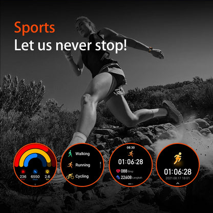 LIGE TANK Ultra 1400mAh Battery Military Smart Watch 10ATM Waterproof Heart Rate Flashlight Sports Bracelet Smartwatch Men Lady