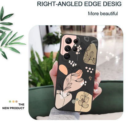 Abstract Plants Phone Case For Samsung Galaxy S25 S24 S23 S22 S21 S20 Ultra Plus FE S10 S9 S10E Note 20 Ultra 10 9 Plus Cover