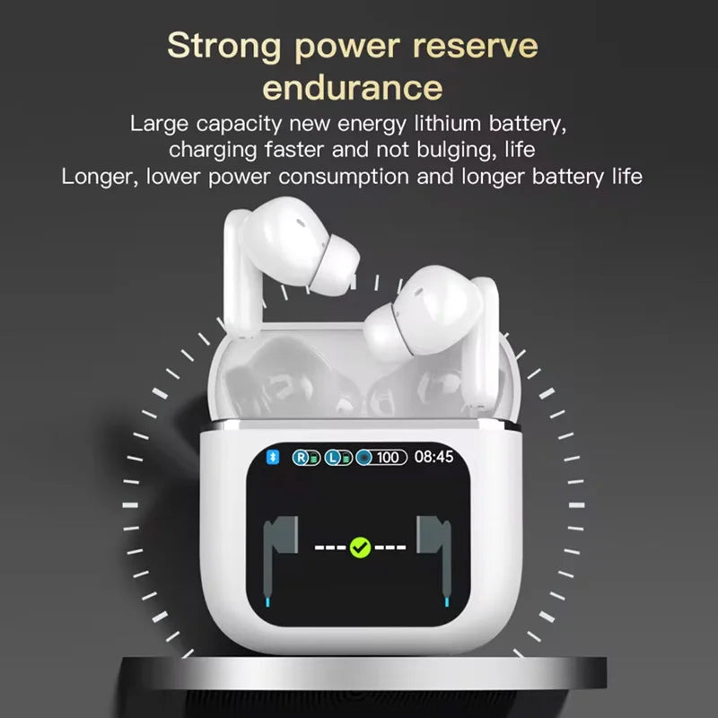 SE-60 TWS Touch Screen Bluetooth 5.4 Earphones ANC ENC Noise Cancelling Gaming Low Latency Stereo Wireless Earbuds Long Battery