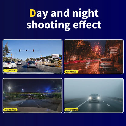 DashCam Car 3Cameras DVR 4Inch Fhd 1080P Auto Video Recorder Three-Lens With Rear View Camera Night Vison Registrator Black Box