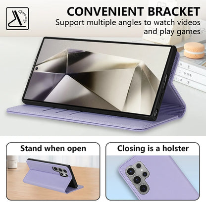 Wallet Skin Friendly Magnetic Slot Flip Leather Case For Samsung Galaxy S26 Ultra S25 Edge S24 FE S23 Plus S22 S21 S20FE S10+