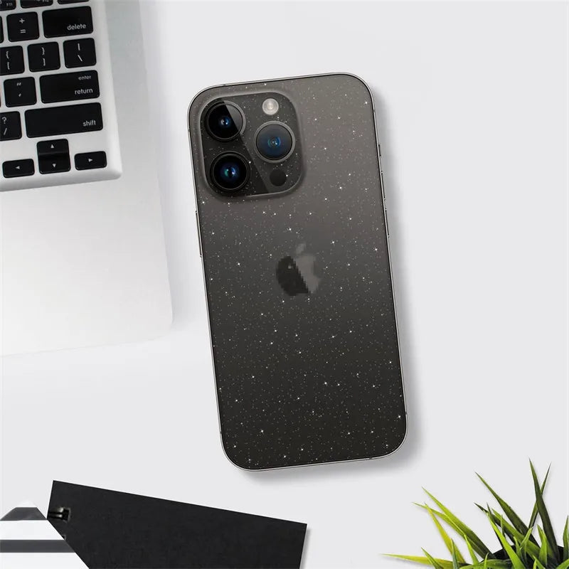 Tear Down Glitter Sparkle Skin for IPhone 17 Air 16 15 14 13 Pro Max Plus Back Screen Protector Cover Change Color Sticker Film