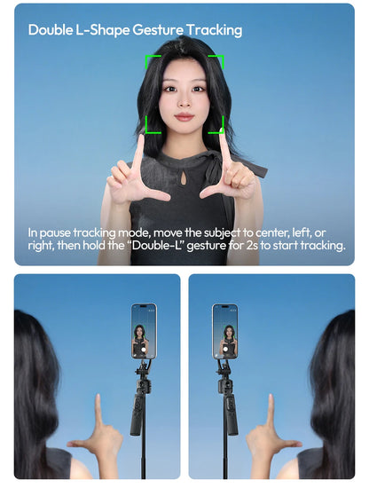 Ulanzi TT23M Magnetic Auto-Tracking Selfie Stick Tripod Smart Face Tracking Selfie Stick Ground Tripod for Outdoor Travel Vlog
