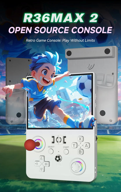 New Max2 Retro Handheld Game Console Linux System 4.5 Inch IPS Screen 64G/128G Portable Pocket Player Built-in 18000+ Games