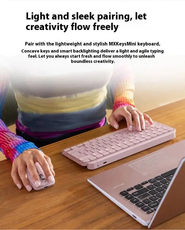Logitech MX Anywhere 3S Wireless Ergonomic Mouse, 8000 DPI Darkfield, MagSpeed, Logitech Flow, 10m Range, USB-C, Multi-Device