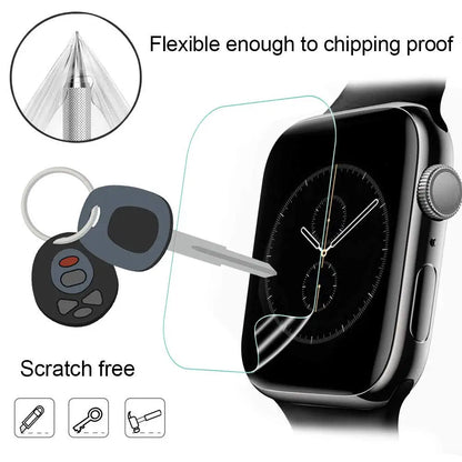 Soft Hydrogel Film For Apple Watch 9 8 7 6 5 4 SE 45mm 44mm 42mm 41mm 40mm 38mm Screen Protector Watch Series Ultra 3 2 1 49MM