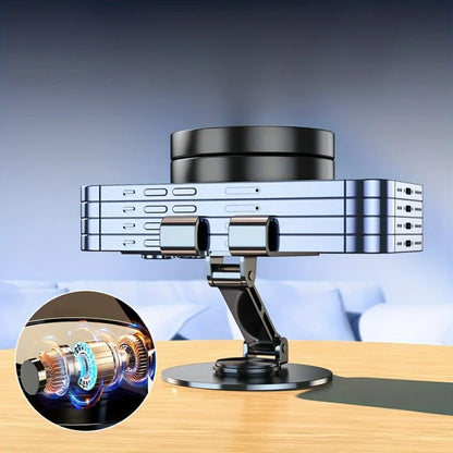 720 Rotate Aluminum Alloy Tablet Holders for IPad Adjustable Folding Lazy Desktop Live Desk Holder Mobile Phone Stand Mount