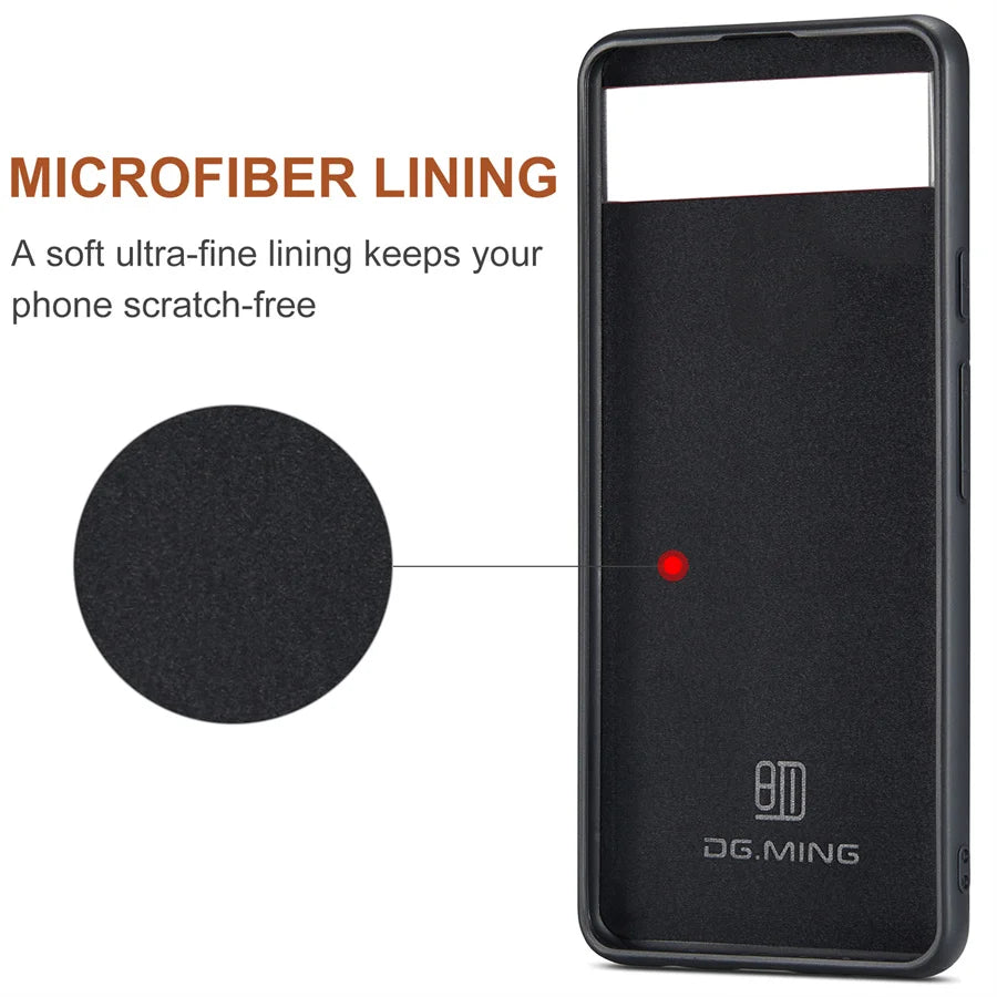 Luxury Magnetic Leather Wallet Case for Google Pixel 8 Pro 7 7A 6 6A Fold Pixel8 Pixel7 Kickstand Money Credit Card Holder Cover