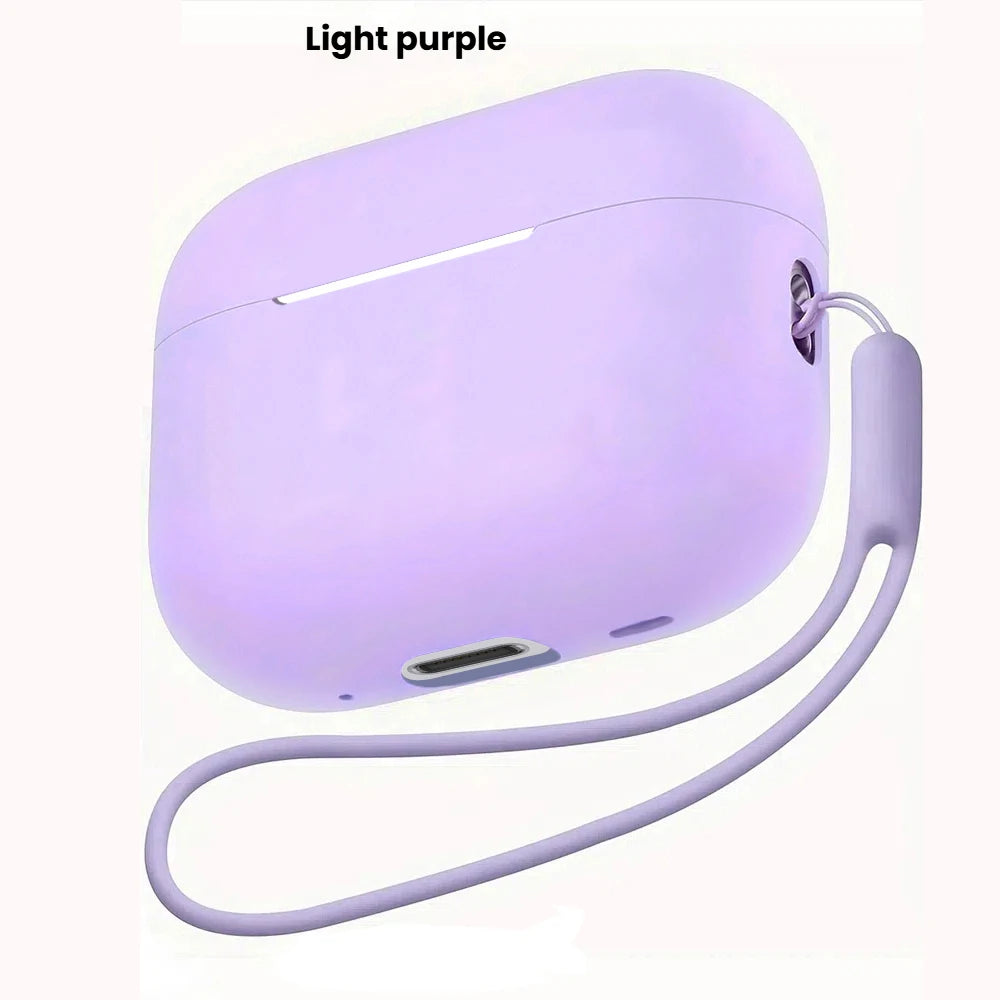 For Airpods 3 Pro Crystal Clear Simple and Transparent Earphone Case with Lanyard Strap Accessories Cover