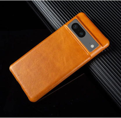 For Google Pixel 7 Case Luxury Oil Wax Genuine Leather Cover Pixel 6A 8Pro 7Pro 5A Capa Protective Etui Back Coque Carcasa Shell