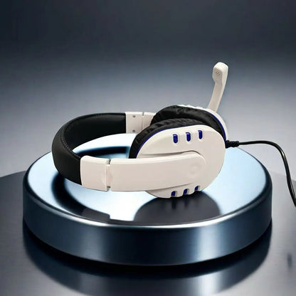 7260 Wired Headphones with Microphone，Suitable for work meetings、Study Recording、Entertainment Games，Compatible：PS4/PS5/Xbox One