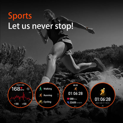 New 1400mAh Big Battery Smart Watch Men Outdoor GPS Flashlight IP68 Waterproof Bluetooth Call AMOLED Military Sports Smartwatch