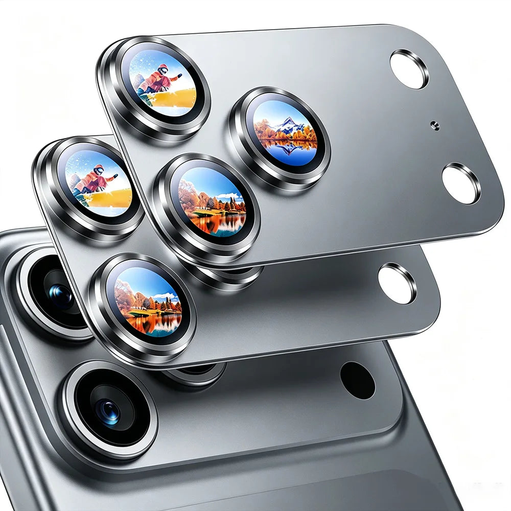NNBILI 2pcs Camera Lens Protector for iPhone 18 Pro Max 17 Pro Max 18,Durable Metal Camera Cover,Full Coverage Lens Protection