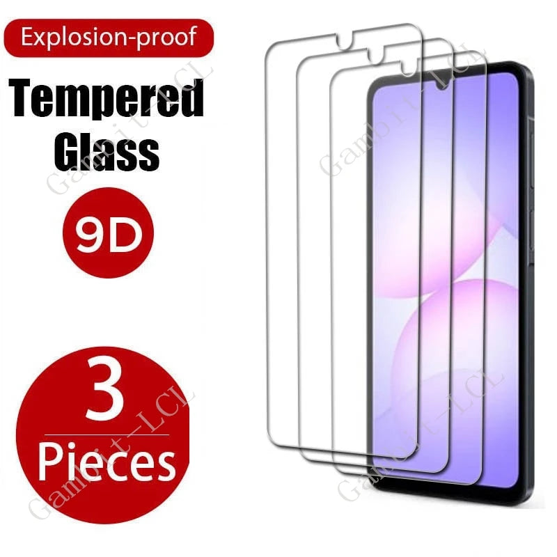 3PCS 9H HD Protective Tempered Glass For Samsung Galaxy A07 4G 6.7" SamsungGalaxyA07 GalaxyA07 A06  Screen Protector Cover Film