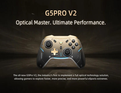 MACHENIKE G5Pro V2 Tri Mode Gaming Controller Optical Trigger ABXY Button Hot-Swappable Joystick 4K Resolution For Switch PC