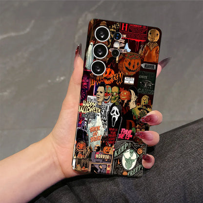 Horror Movie Halloween Phone Case for Samsung Galaxy S26 S25 Ultra S24 S23 Ultra Plus Shockproof Double layer tough Back Cover