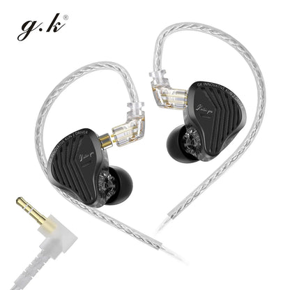 Genuine GK KUNTEN PRO HiFi In Ear Earphones Second Generation Dynamic Driver Long Stroke Bass Wired Headset For Music Audiophile