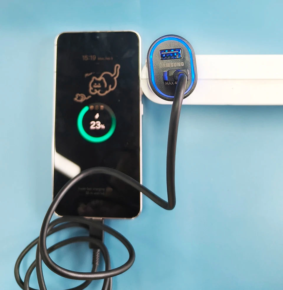 Original SAMSUNG Car Charger Type C 60w 45w 15w PD Auto Cargador Fast Charging Cable Samsung Galaxy S26 S25 S24 S23 Z Fold 8 7 6